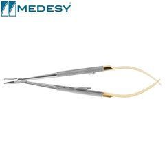 Голкотримач Castroviejo carbide, вигнутий, 140 мм, Medesy