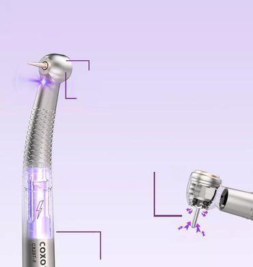 Наконечник турбинный (с индикатором кариеса) COXO CX207-F H65-SP LED M4