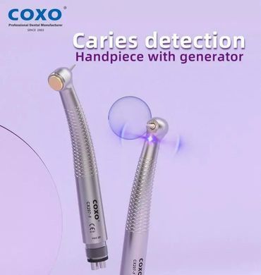 Наконечник турбинный (с индикатором кариеса) COXO CX207-F H65-SP LED M4